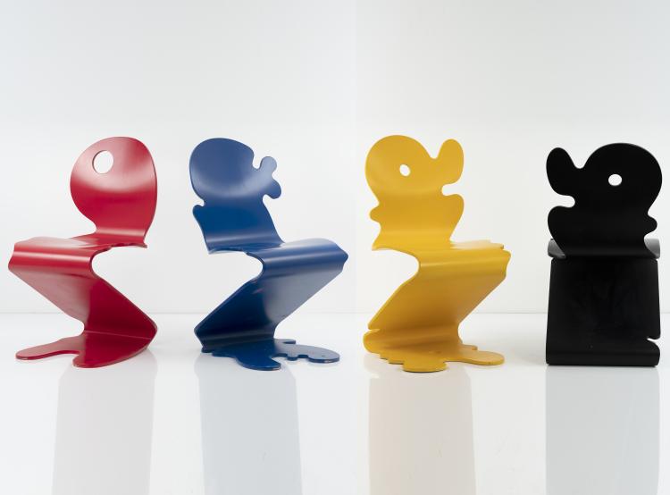 Bild 1 zu Objekt, Set of four 'Pantonic' chairs, 1992, Verner Panton, Hag, Norwegen, 151B 595