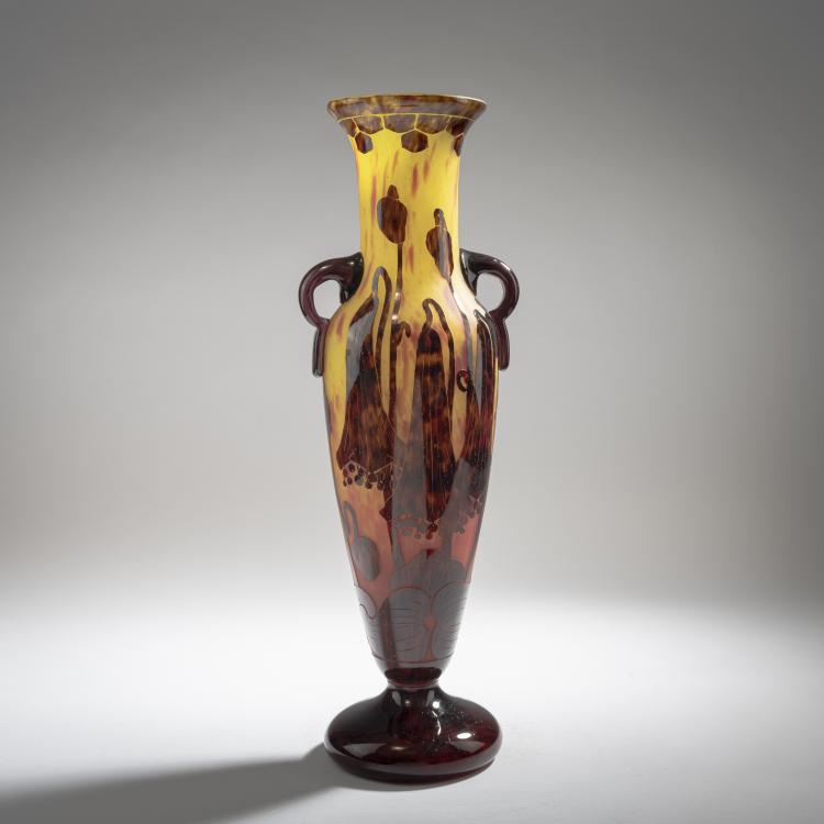 Bild 3 zu Objekt, Tall vase with handles 'Campanules', 1922-25, Schneider, Epinay-sur-Seine, 150B 243