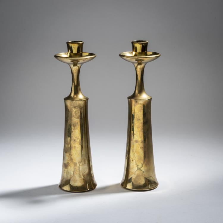 Hauptbild zu Objekt, Set of two candlesticks, 1950s, Jens Harald Quistgaard, Dansk Designs, Kopenhagen, 151B 487