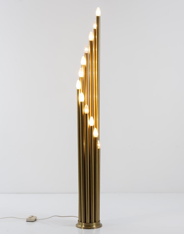 Hauptbild zu Objekt, Floor lamp 'Organ pipes', 1960s, Goffredo Reggiani (attributed), Reggiani Illuminazione, Sovico, 151B 413