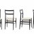 Set of six 'Leggera' side chairs, 1949/50