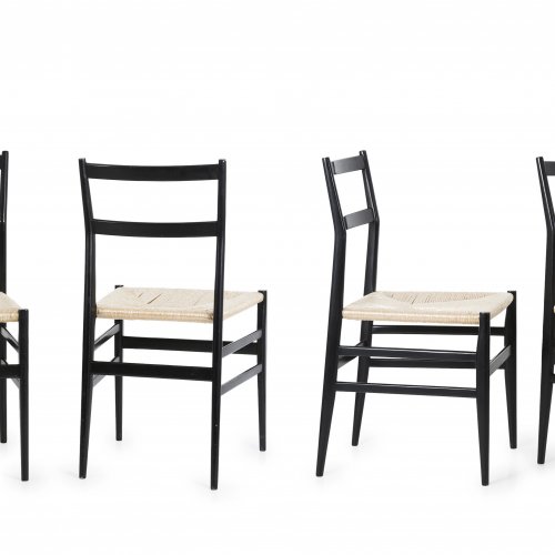 Set of six 'Leggera' side chairs, 1949/50