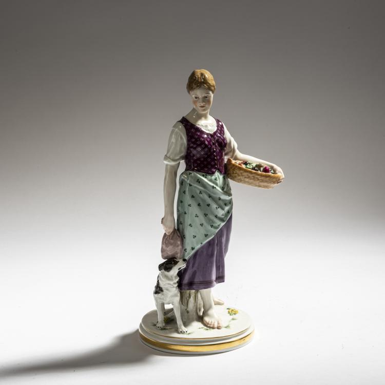 Hauptbild zu Objekt, Gardener with dog, c. 1902, Jakob Ungerer, Meissen, StPM, 150B 523
