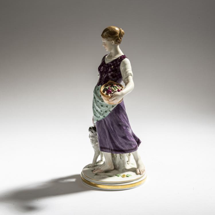 Bild 1 zu Objekt, Gardener with dog, c. 1902, Jakob Ungerer, Meissen, StPM, 150B 523