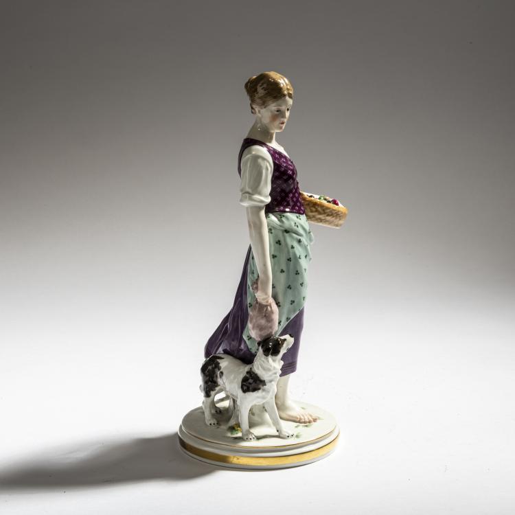 Bild 3 zu Objekt, Gardener with dog, c. 1902, Jakob Ungerer, Meissen, StPM, 150B 523
