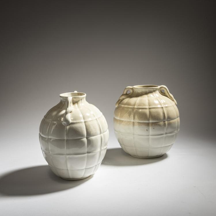 Bild 1 zu Objekt, Zwei Henkelvasen, um 1925, Gio Ponti, Richard Ginori, San Cristoforo, Mailand, 150B 584