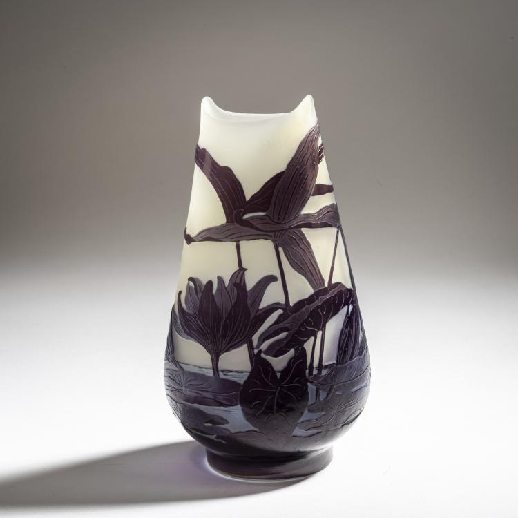 Hauptbild zu Objekt, Vase 'Sagittaires et N&eacute;nuphars', 1906-14, Gall&eacute;, Etablissements, Nancy, 150B 196