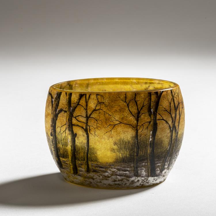 Hauptbild zu Objekt, Small vase 'Arbres en hiver', c. 1910, Daum Fr&egrave;res, Nancy, 150B 131