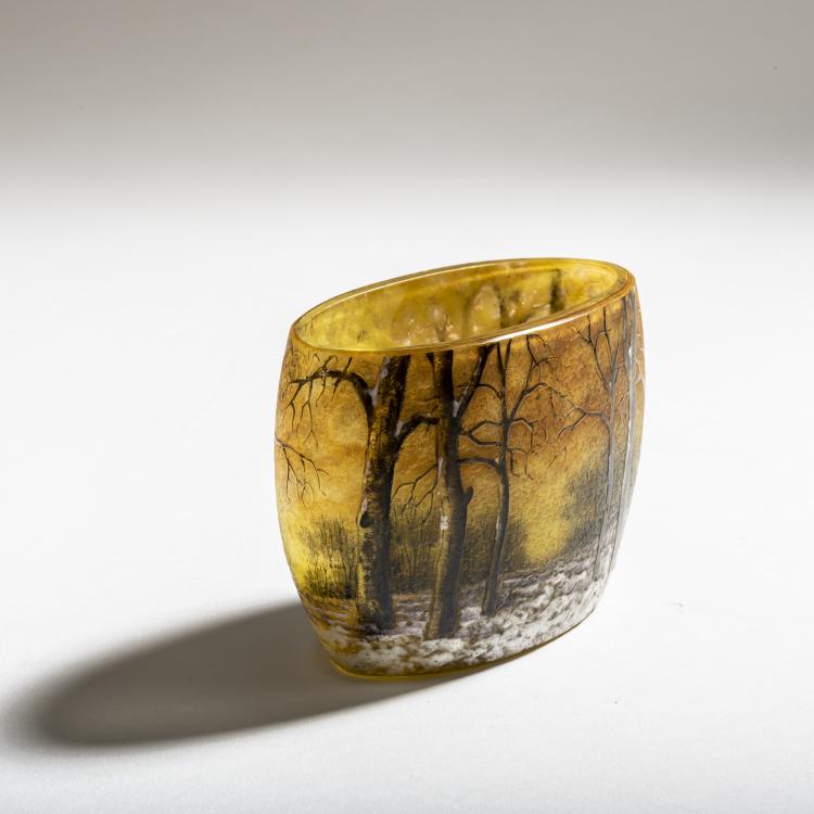Bild 1 zu Objekt, Small vase 'Arbres en hiver', c. 1910, Daum Fr&egrave;res, Nancy, 150B 131