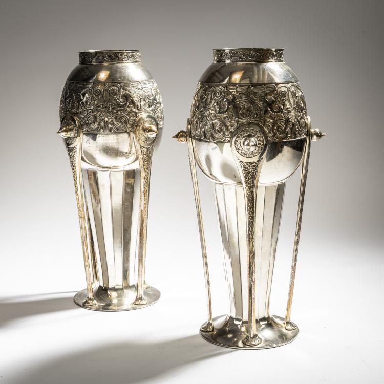 Hauptbild zu Objekt, Zwei &Uuml;bert&ouml;pfe, um 1910, WMF, Geislingen, 150B 439