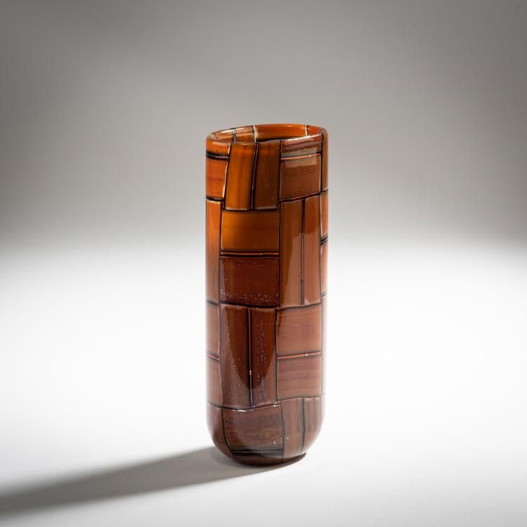Bild 1 zu Objekt, 'Tessere ambra' vase, 1956, Ercole Barovier, Barovier & Toso, Murano, 152C 718