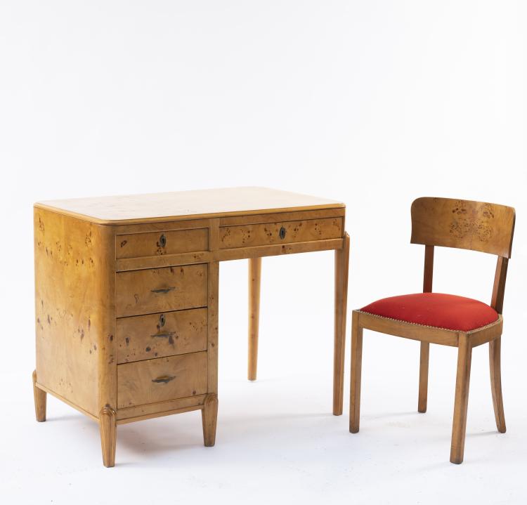 Hauptbild zu Objekt, Small writing / dressing table with chair, 1940 / 50s, Italien, 151B 284