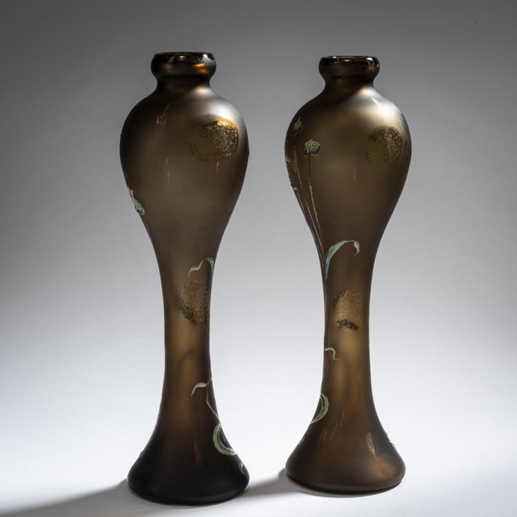 Bild 6 zu Objekt, Paar Vasen 'Bleuets', um 1895-1903, Burgun, Schverer & Co., Meisenthal, 150B 107