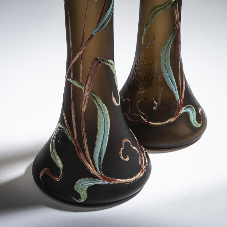 Bild 9 zu Objekt, Paar Vasen 'Bleuets', um 1895-1903, Burgun, Schverer & Co., Meisenthal, 150B 107