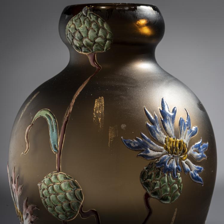 Bild 10 zu Objekt, Paar Vasen 'Bleuets', um 1895-1903, Burgun, Schverer & Co., Meisenthal, 150B 107