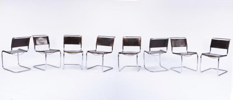 Hauptbild zu Objekt, Eight chairs 'B 33', 1927/28, Marcel Breuer, Thonet, Frankenberg, 151A 47