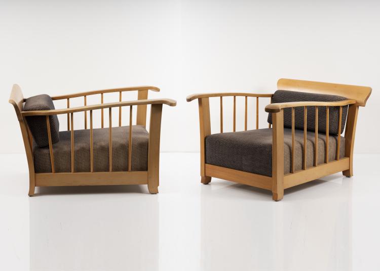 Bild 1 zu Objekt, Two armchairs, 1950s, Vereinigte Werkst&auml;tten, M&uuml;nchen (zugeschrieben), 151A 85