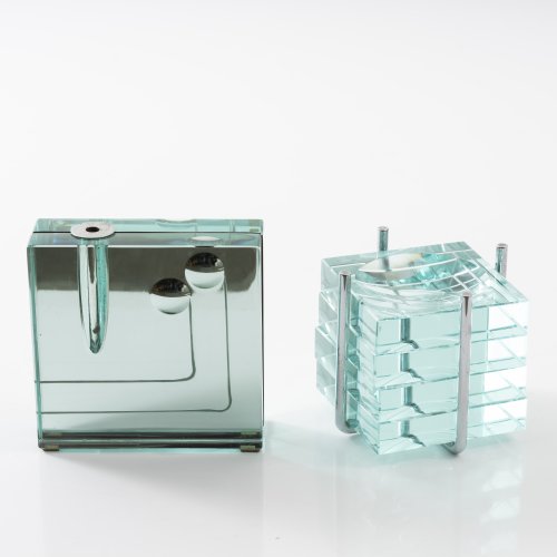 Set of one vase and four ash trays, 1960s
