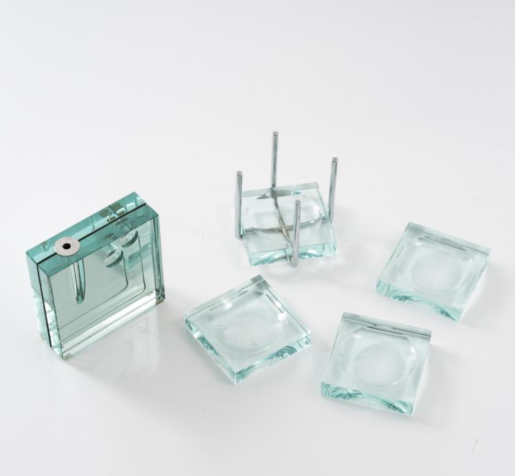 Bild 2 zu Objekt, Set of one vase and four ash trays, 1960s, Fontana Arte, Mailand, 151B 460
