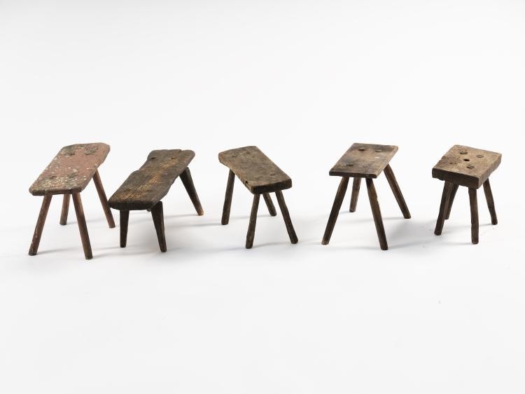 Bild 1 zu Objekt, Set of five stools, c. 1900 / 1920s, Schweden, 151B 300