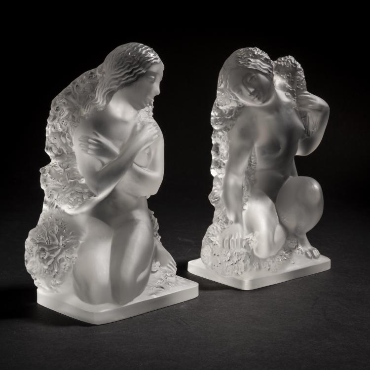 Hauptbild zu Objekt, Two statuettes 'Printemps' and 'Hiver' of the 'Quatre Saisons', 1939, Ren&eacute; Lalique, Lalique, Ren&eacute;, Wingen-sur-Moder, 150A 93
