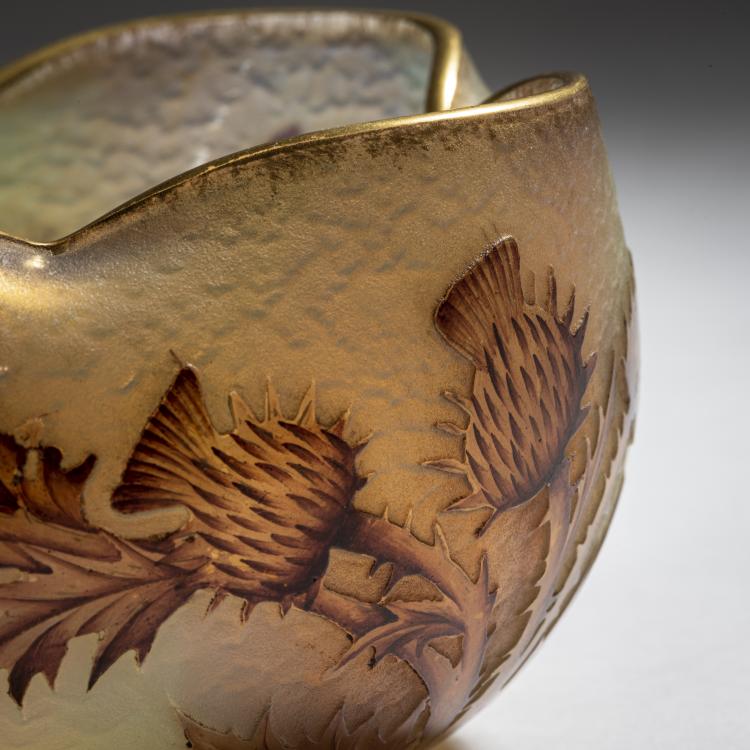 Bild 3 zu Objekt, Bowl 'Chardons de Lorraine', 1897, Daum Fr&egrave;res, Nancy, 150B 116