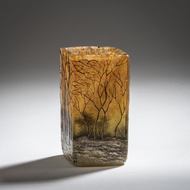 Hauptbild zu Objekt, Vase 'Cr&eacute;puscule neige' or 'Paysage d'hiver', c. 1902, Daum Fr&egrave;res, Nancy, 150B 132