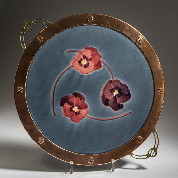Hauptbild zu Objekt, Kuchenplatte 'Stiefm&uuml;tterchen', 1910/11, W&auml;chtersbach, Schlierbach, 150B 550