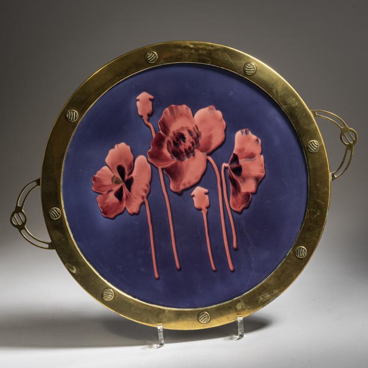 Hauptbild zu Objekt, 'Poppy' platter, c. 1909, W&auml;chtersbach, Schlierbach, 150B 549