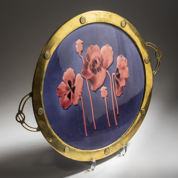 Bild 1 zu Objekt, 'Poppy' platter, c. 1909, W&auml;chtersbach, Schlierbach, 150B 549