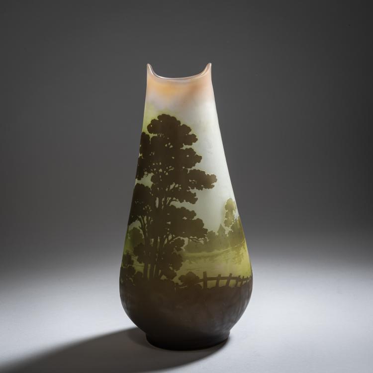 Hauptbild zu Objekt, Vase 'Paysage lacustre', 1906-14, Gall&eacute;, Etablissements, Nancy, 150B 192