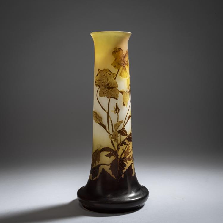 Hauptbild zu Objekt, Vase 'Pens&eacute;es', 1906-14, Gall&eacute;, Etablissements, Nancy, 150B 193