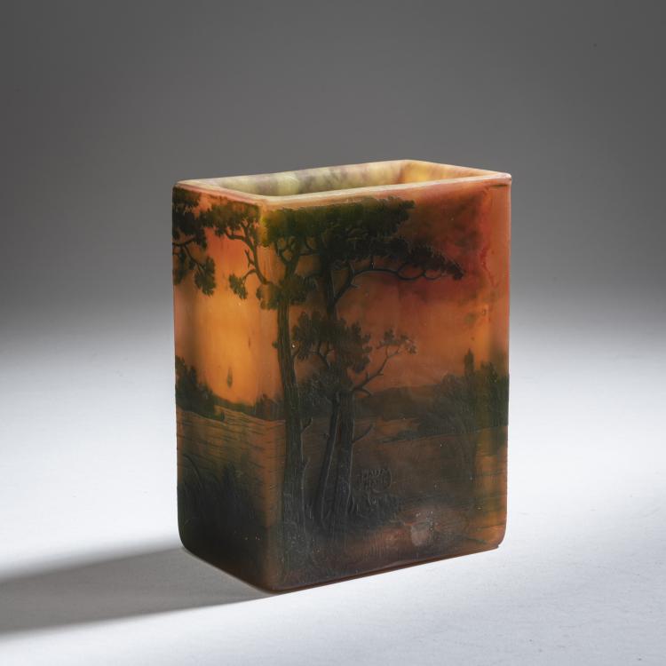 Hauptbild zu Objekt, Vase 'Paysage lacustre', 1905-10, Daum Fr&egrave;res, Nancy, 150B 137
