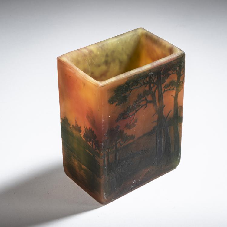 Bild 1 zu Objekt, Vase 'Paysage lacustre', 1905-10, Daum Fr&egrave;res, Nancy, 150B 137