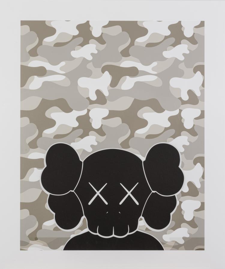 Hauptbild zu Objekt, Untitled (Chum in front of camouflage background), ca. 2000,  KAWS, 151C 706
