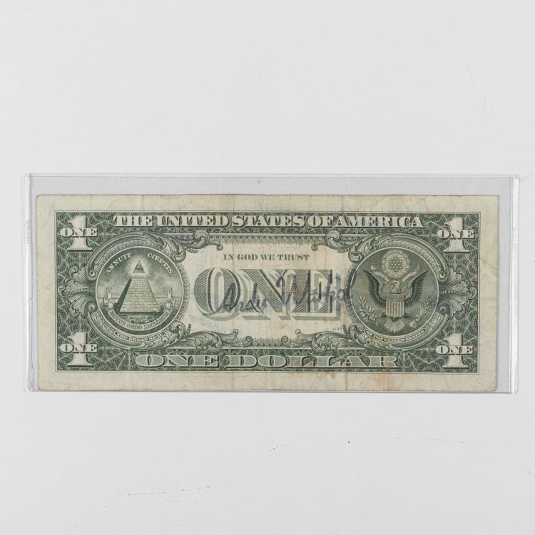 Bild 1 zu Objekt, 'One Dollar Note', 1963 (series), 1971 (release date of the stamps), 1973 (postmark), Andy Warhol, 151C 771