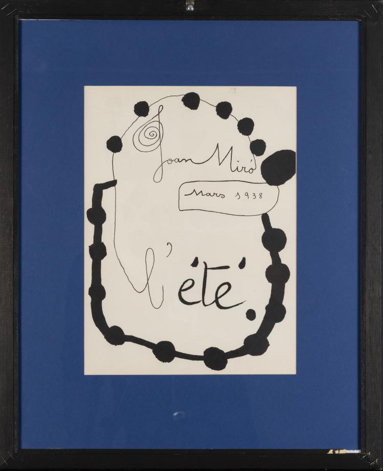 Bild 1 zu Objekt, 'L&acute;&eacute;t&eacute;' (Sommer), 1938, Joan Mir&oacute;, Ed. T&eacute;riade; Druck Mourlot, Paris, 151C 643