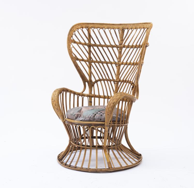 Hauptbild zu Objekt, Wicker chair, c. 1950, Gio Ponti, Bonacina, Vittorio & C., Como, 151B 328