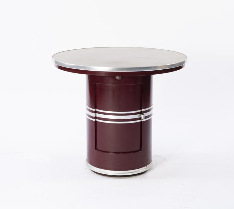 Hauptbild zu Objekt, 'Tanger / S' - 'Rundform' side table / liquor cabinet, c. 1954, Mauser-Werke, Waldeck, 151A 98