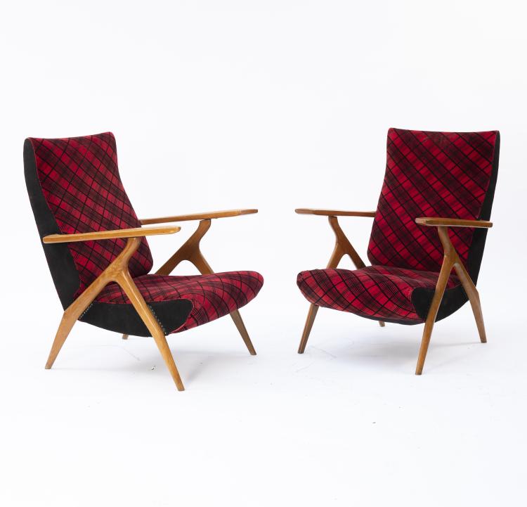 Hauptbild zu Objekt, Set of two armchairs, 1950s, Italien, 151B 331