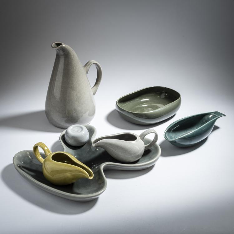 Bild 4 zu Objekt, Set of seven pieces from the 'American Modern' service, 1937, Russel Wright, Steubenville Pottery Co., Steubenville, OH, 151B 465