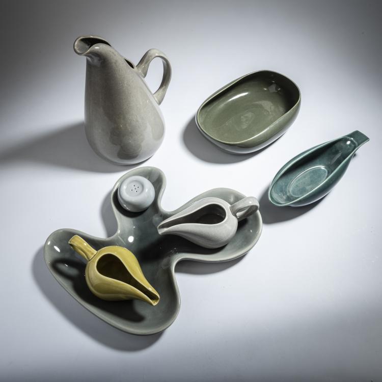 Bild 5 zu Objekt, Set of seven pieces from the 'American Modern' service, 1937, Russel Wright, Steubenville Pottery Co., Steubenville, OH, 151B 465
