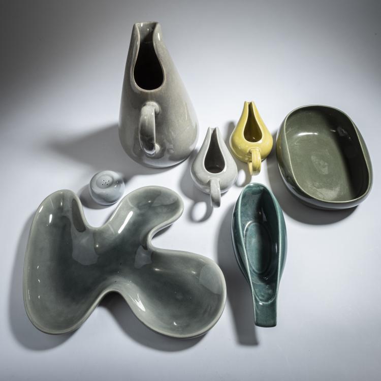 Bild 7 zu Objekt, Set of seven pieces from the 'American Modern' service, 1937, Russel Wright, Steubenville Pottery Co., Steubenville, OH, 151B 465