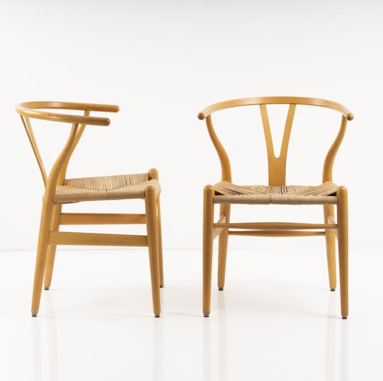 Hauptbild zu Objekt, Set of two 'Y' - 'CH-24' chairs, 1950, Hans J. Wegner, Hansen, Carl & S&oslash;n, Odense, 151B 317