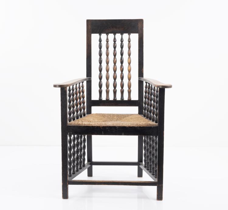 Hauptbild zu Objekt, Armchair 'String of balls', c. 1910, Heinrich Vogeler, Vogeler, Franz, Worpswede, 151A 10