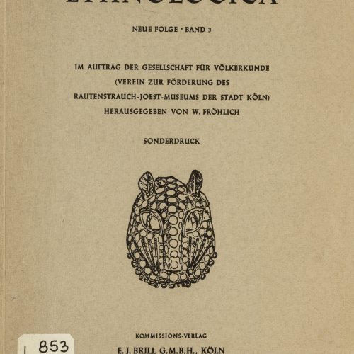 Ethnologica. Neue Folge Band 3, 1958
