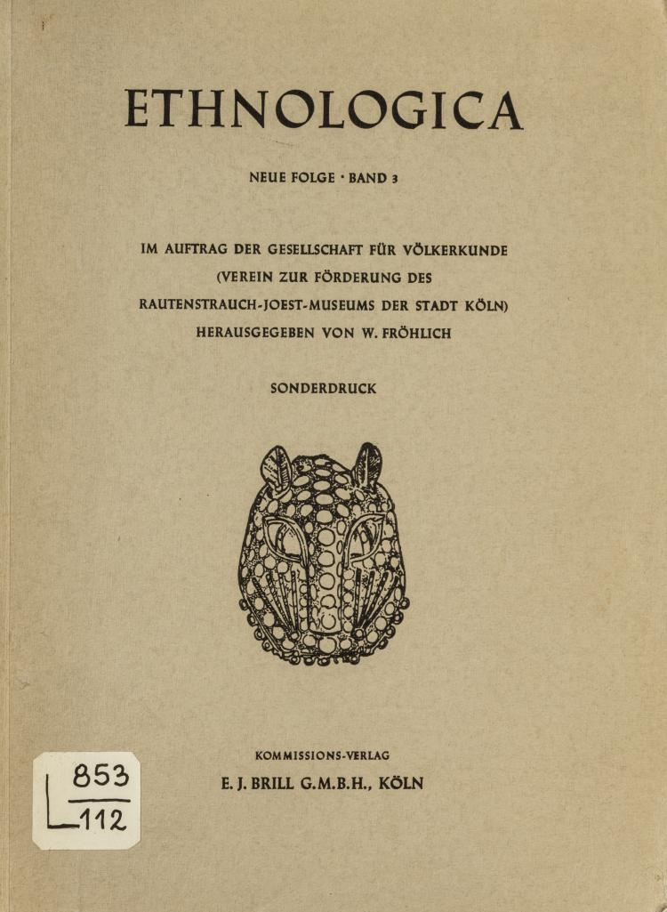 Hauptbild zu Objekt, Ethnologica. Neue Folge Band 3, 1958, 151C 1001