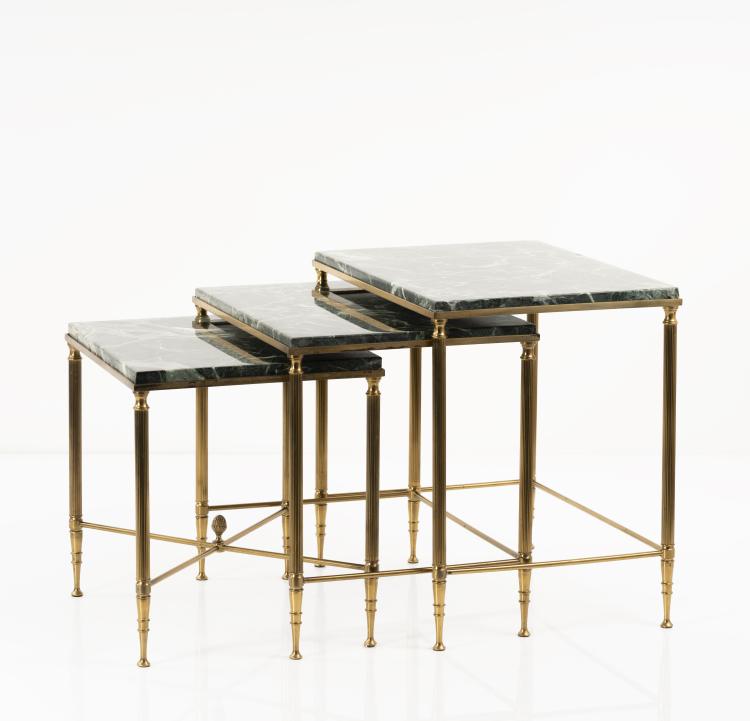 Hauptbild zu Objekt, Set of three nesting tables, 1950s, Maison Bagues, Paris (zugeschrieben), 151B 336