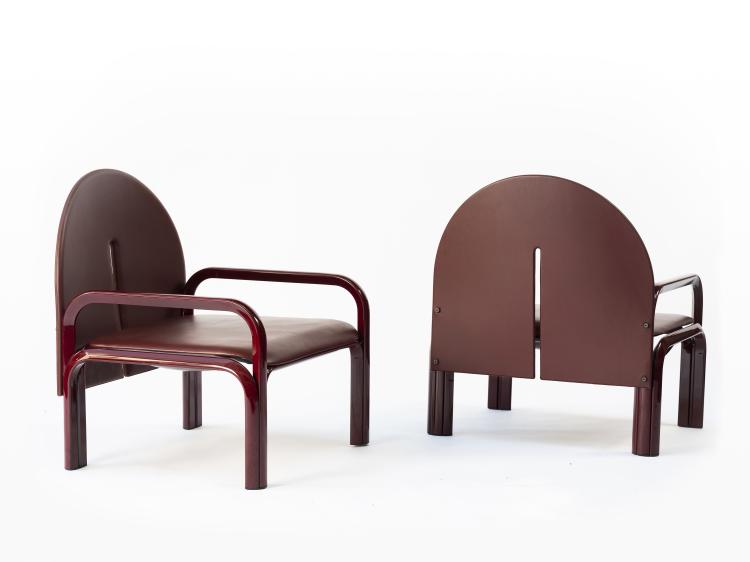 Hauptbild zu Objekt, Set of two '54 L' armchairs, 1976, Gae Aulenti, Knoll International, New York, 151B 553