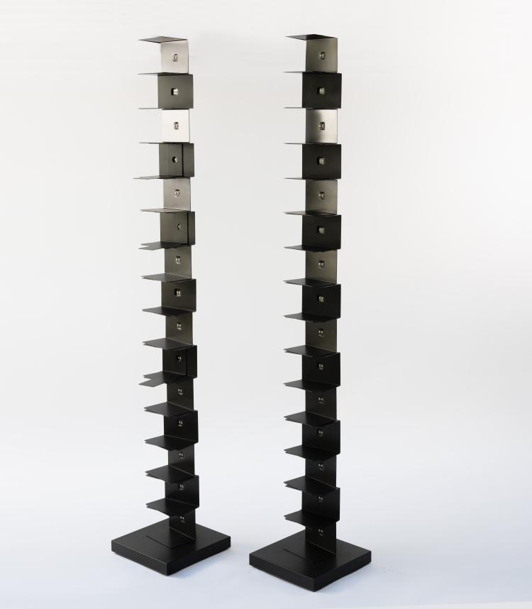 Hauptbild zu Objekt, Set of two book columns 'Ptolomeo', 2003, Bruno Rainaldi, Opinion Ciatti, Florenz, 151A 229
